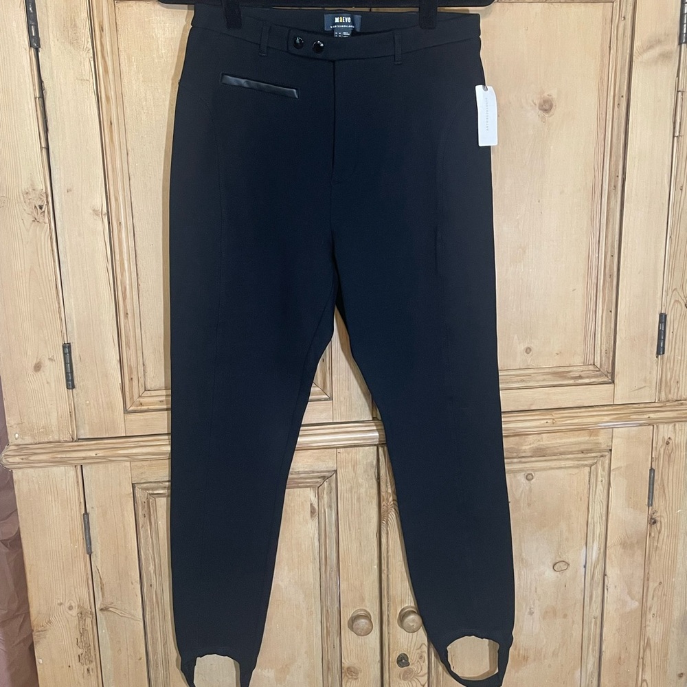Anthropologie Black Stirrup Pants